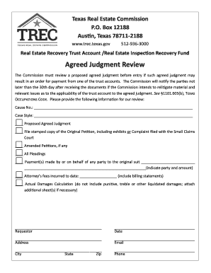 Agreed Judgment Form Texas