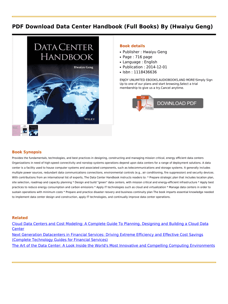 Data Center Handbook PDF  Form
