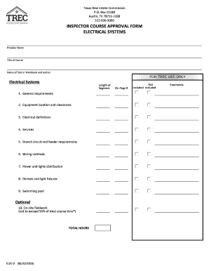 Real Estate Finance TREC  Form