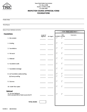 Real Estate Finance TREC  Form