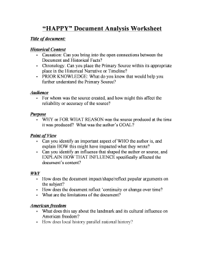 Happy Analysis  Form