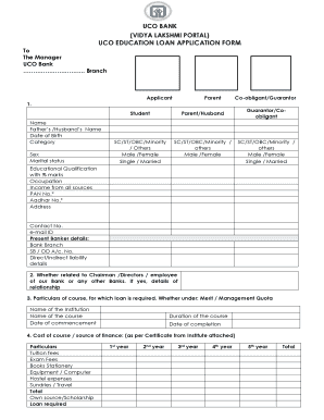 Interest Subsidy on Education Loans  Form