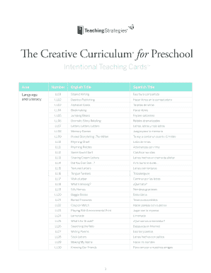Intentional Teaching Cards PDF  Form