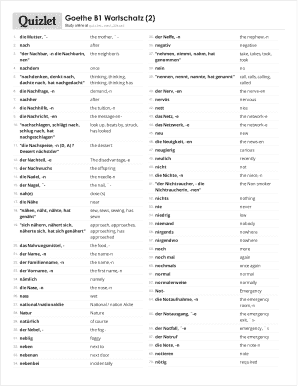 B1 Wortschatz PDF  Form