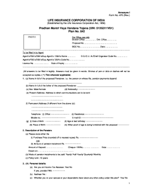 Lic Form No 470 Rev PDF Download