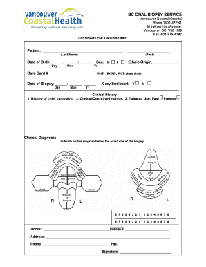 Bc Oral Biopsy Service  Form