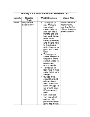 Health Talk Format