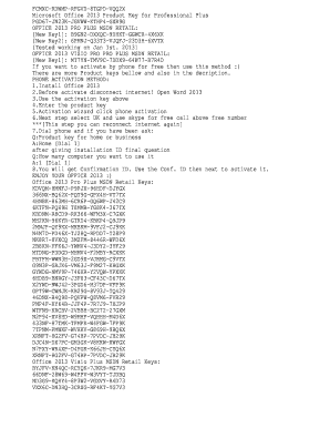 Microsoft Office Professional Plus Key  Form