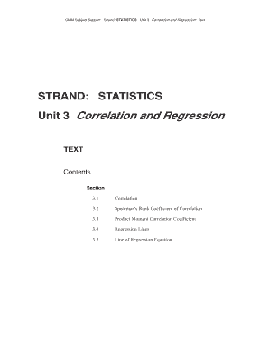Cmm Subject Support Strand Statistics  Form