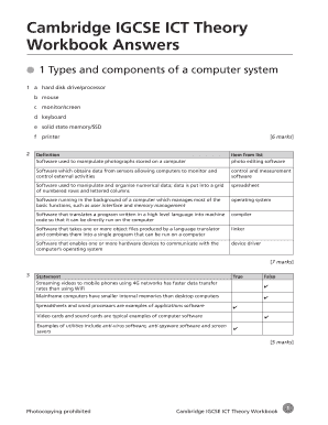 Igcse Ict Theory Workbook PDF Download  Form