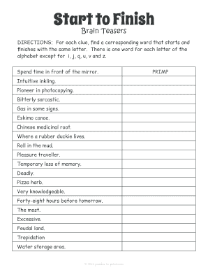 Intuitive Inkling Brain Teaser  Form