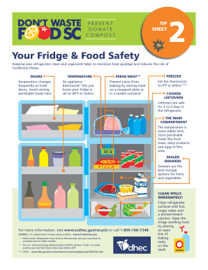 Your Fridge &amp; Food Safety  Form