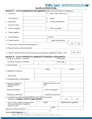  IB APPLICATION FORM 2020-2024