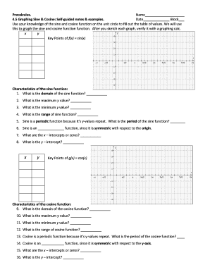 Graphing Sine and Cosine Guided Notes  Form