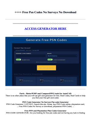 Psn Codes No Surveys No Download  Form