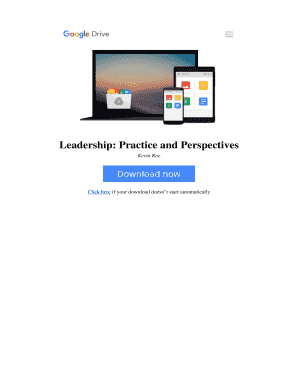 Leadership Practice and Perspectives Kevin Roe PDF  Form