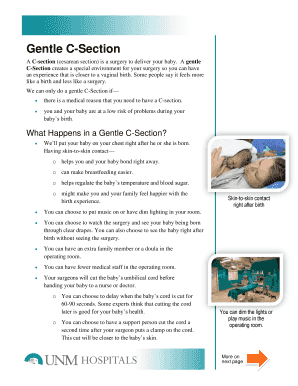 Gentle C Section  Form