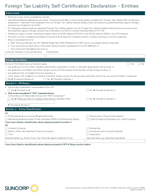 Australia Declaration Form