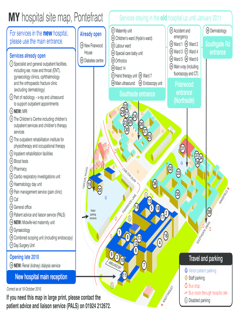 Pontefract Hospital Map  Form