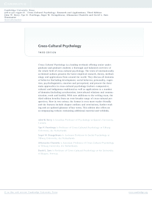 Cross Cultural Psychology Book PDF  Form