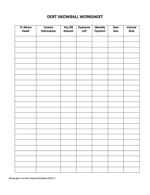 Dave Ramsey Useful Forms