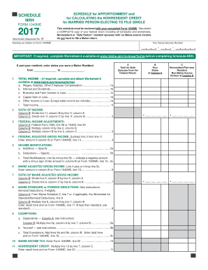 For CALCULATING the NONRESIDENT CREDIT  Form