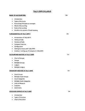 ERP9 SYLLABUS  Form