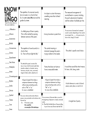 Know the Lingo Answer Key  Form