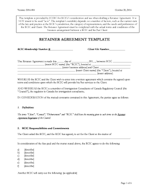  Iccrc Retainer Agreement Template 2016