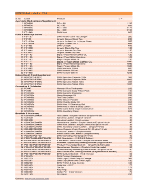 Dxn Product Price List PDF  Form