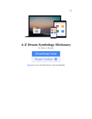 A to Z Dream Dictionary PDF  Form