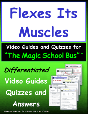 Magic School Bus Flexes Its Muscles Worksheet  Form