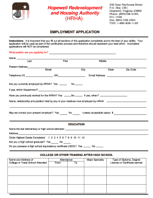 Hopewell Housing Authority  Form