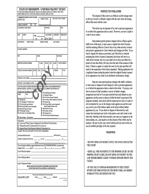 Uniform Traffic Ticket