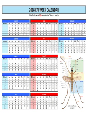 Epidemiological Week Calendar  Form