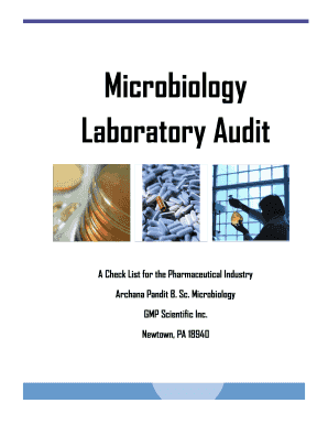 Microbiology Lab Audit Checklist  Form