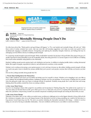 Amy Morin 13 Things Mentally Strong PDF  Form