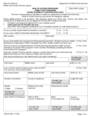  Dhcs 4461 2016-2024