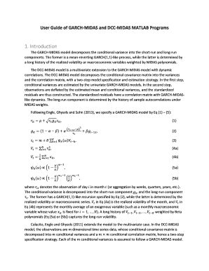 User Guide of GARCH MIDAS and DCC MIDAS MATLAB Programs  Form