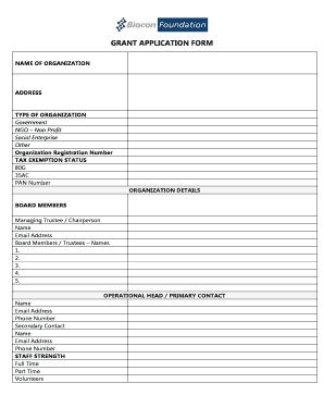 Services Application Form