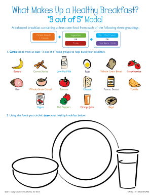 What Makes Up a Healthy Breakfast  Form