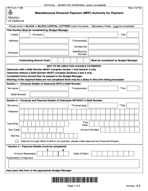 HR Form 1108 Patient Wise