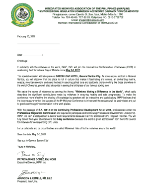 Integrated Midwives Association of the Philippines  Form