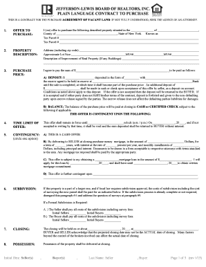 JEFFERSON LEWIS BOARD of REALTORS, INC PLAIN  Form