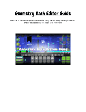 Geometry Dash Editor Guide  Form