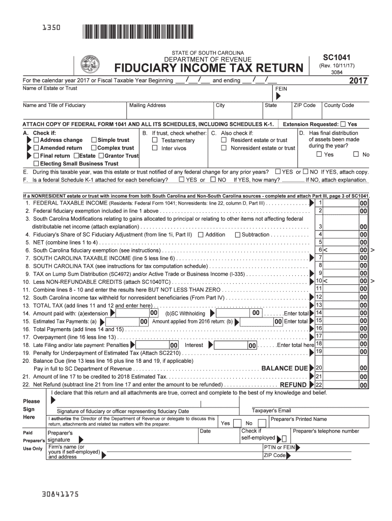 Get and Sign Sc 1041  Form 2017