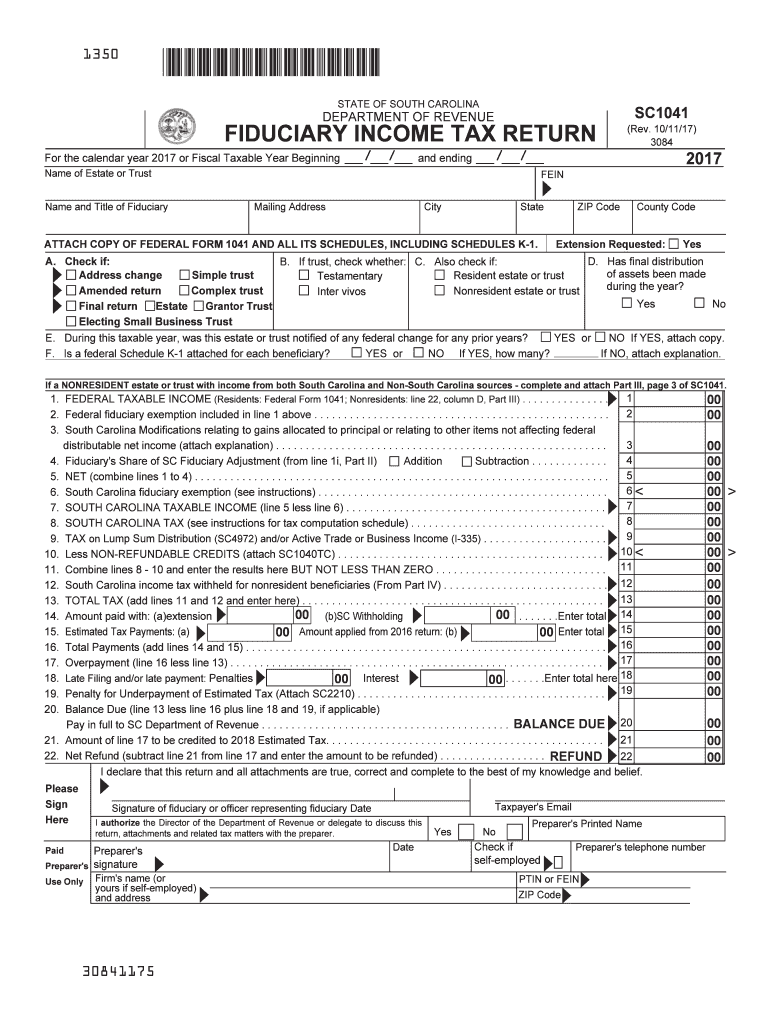  Sc 1041  Form 2017