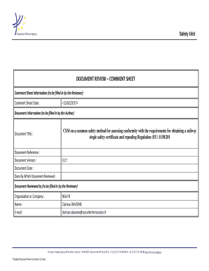 Document Review Form