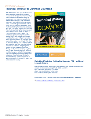 Technical Writing for Dummies PDF  Form