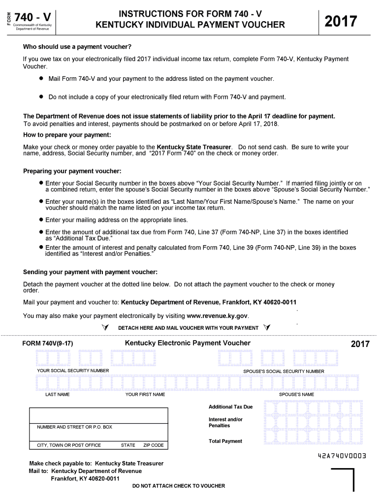  Form 740 V 2017